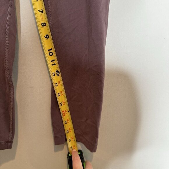 Lululemon Align High Rise Cross Waist Crop 21” Leggings Size 6 Taupe Purple - Picture 8 of 9